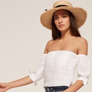 Reformation White Olympia Top